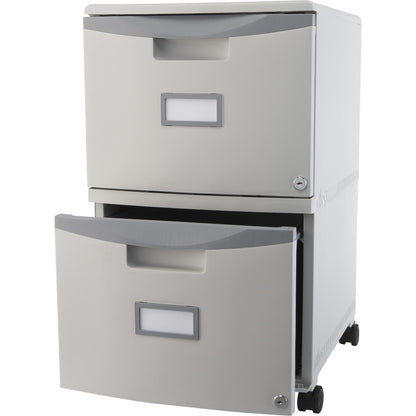 Storex Single/Double Poly Filing Drawer - 14.1" Length x 31.8" Width x 26" Height - 2 x Drawer(s) for File - 1 Each