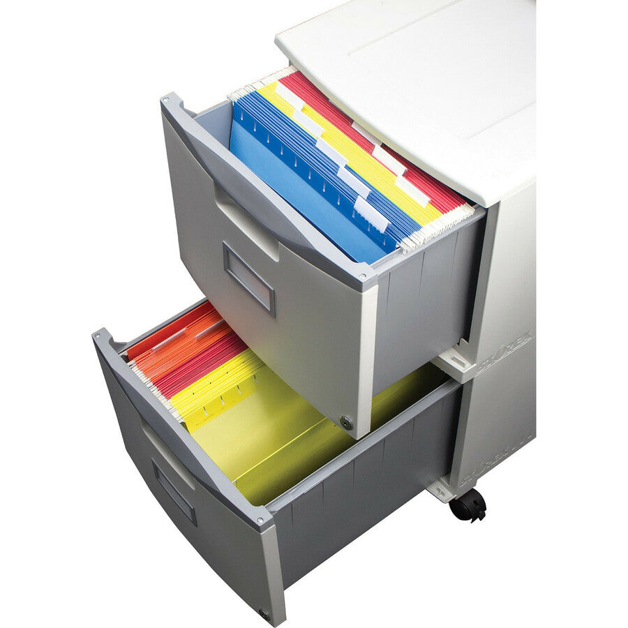 Storex Single/Double Poly Filing Drawer - 14.1" Length x 31.8" Width x 26" Height - 2 x Drawer(s) for File - 1 Each
