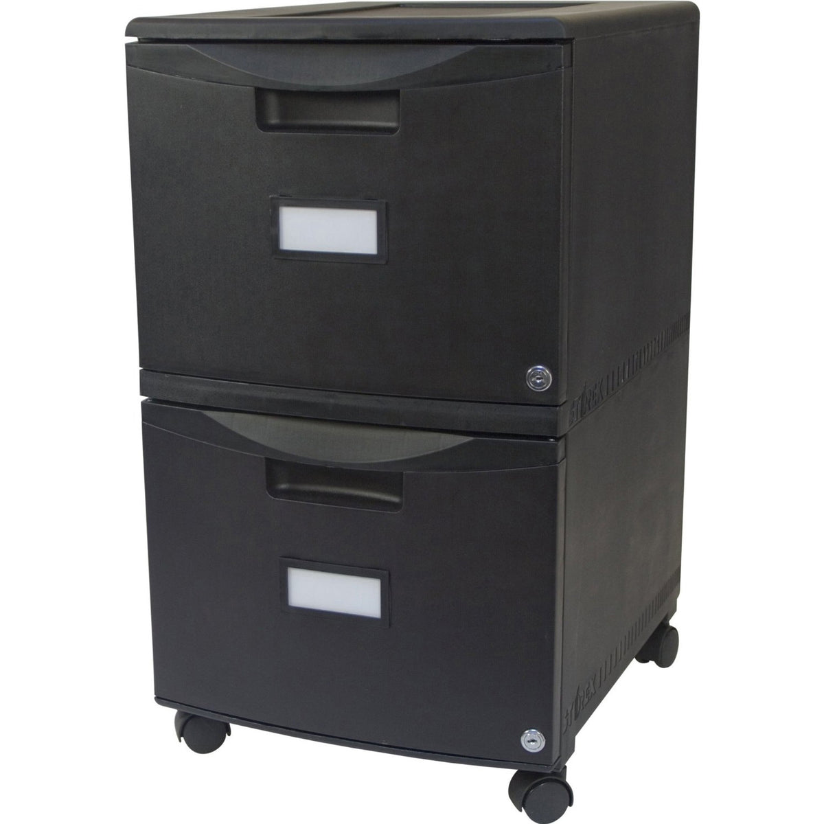 Storex 2-Drawer Locking Mobile Filing Cabinet - 15.5" Width x 18.5" Depth x 26.3" Height - 2 x Drawer(s) for File - Lett