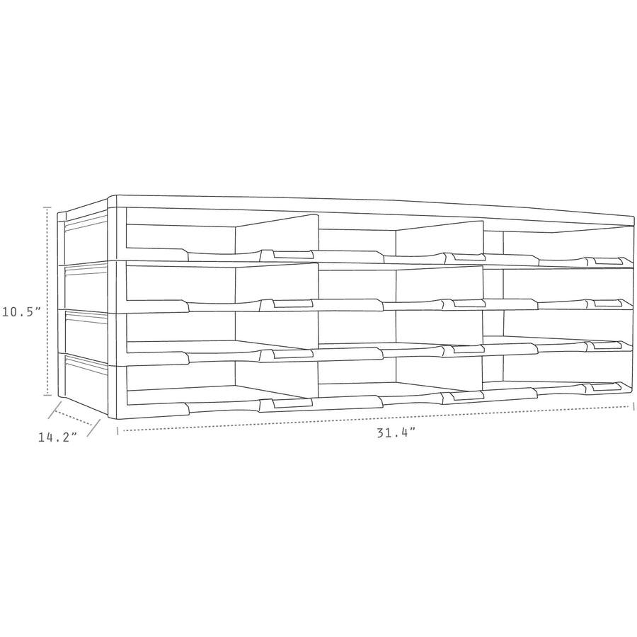 Storex 12-compartment Organizer - 6000 x Sheet - 12 Compartment(s) - Compartment Size : 9.50" x 12" - 1 Each