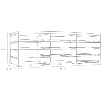 Storex 12-compartment Organizer - 6000 x Sheet - 12 Compartment(s) - Compartment Size : 9.50" x 12" - 1 Each
