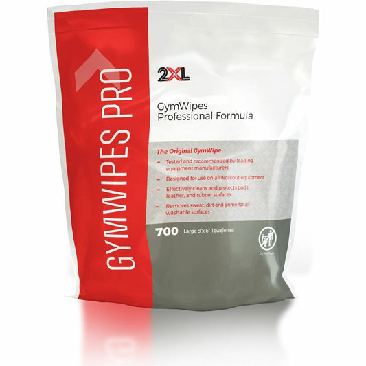 2XL GymWipes Professional Towelettes Bucket Refill - 8" Length x 6" Width - 4 / Carton