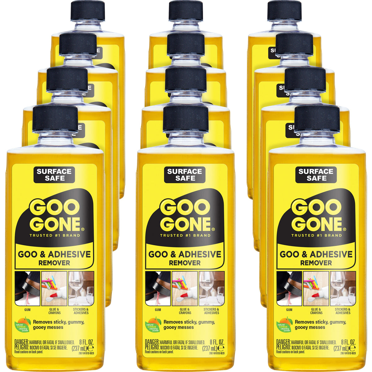 Goo Gone Gum/Glue Remover - For Multipurpose - 8 fl oz (0.3 quart) - Citrus Scent - Recommended For: Grease Remover - Ea