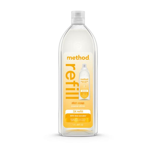 Method Super Shine Coastal Citron Scent Liquid Dish Soap Refill 48 oz 1 pk