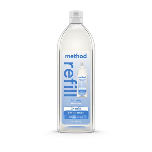 Method Super Shine Free & Clear Scent Liquid Dish Soap Refill 48 oz 1 pk
