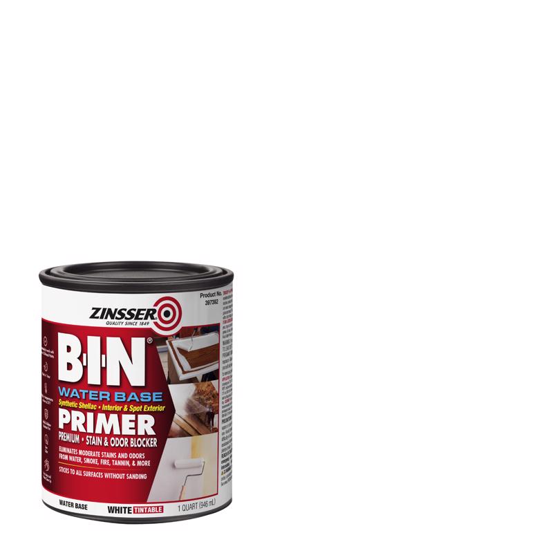 Zinsser B-I-N White Water-Based Stain and Odor Blocking Primer 1 qt