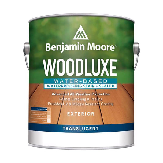Benjamin Moore Woodluxe Translucent Bleached Gray Penetrating Waterborne Deck and Siding Stain 1 gal