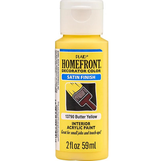 Homefront Satin Butter Yellow Craft Paint Interior 2 oz