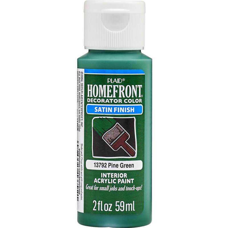 Homefront Satin Pine Green Craft Paint Interior 2 oz