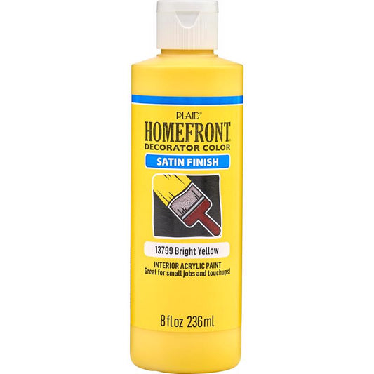 Homefront Satin Bright Yellow Craft Paint Interior 8 oz