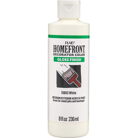 Homefront Gloss White Craft Paint Exterior and Interior 8 oz
