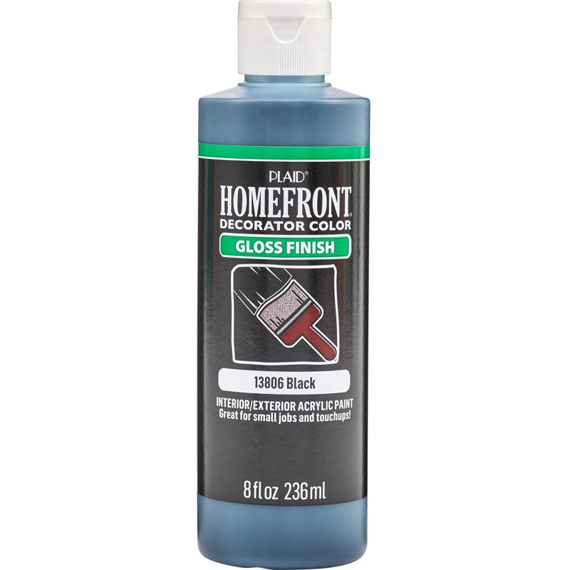 Homefront Gloss Black Craft Paint Exterior and Interior 8 oz