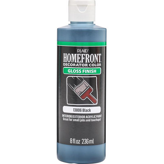 Homefront Gloss Black Craft Paint Exterior and Interior 8 oz