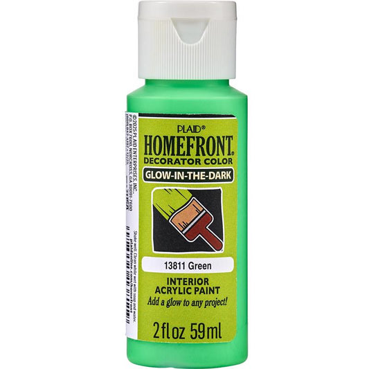 Homefront Glow-In-The-Dark Green Craft Paint Interior 2 oz