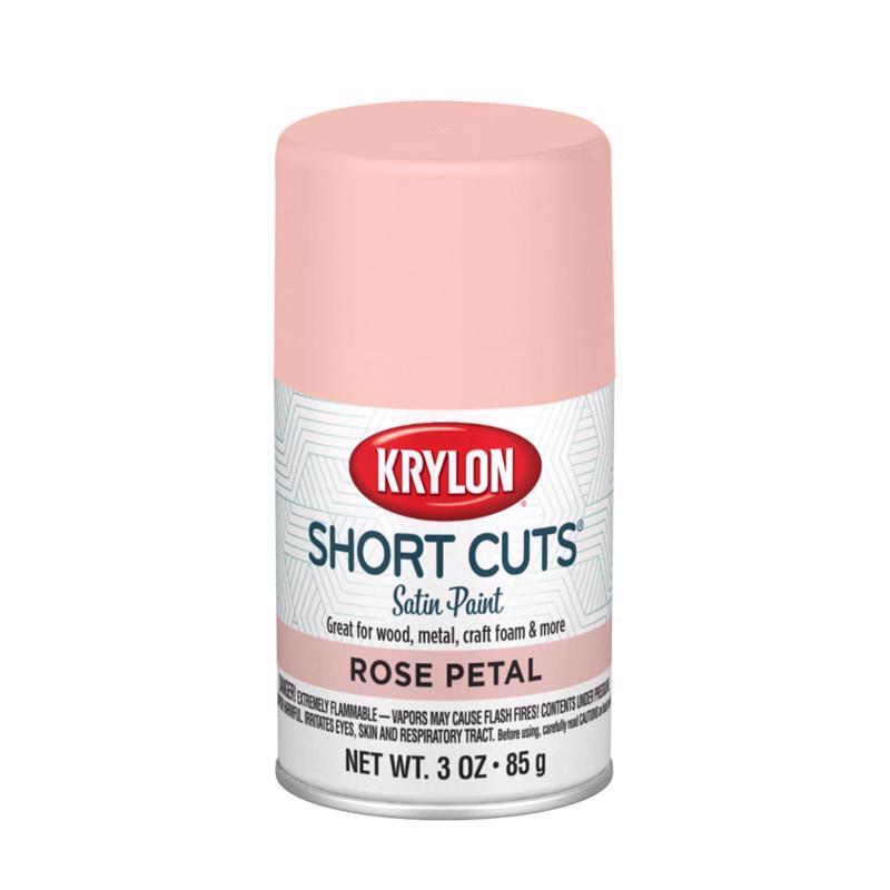 Krylon Short Cuts Satin Rose Petal Craft Spray Paint 3 oz