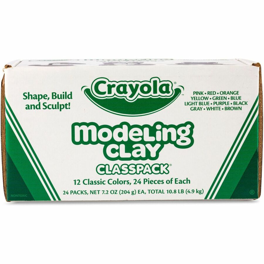 Crayola 12-Color Modeling Clay Classpack - Building Shapes, Sculpture, Art - Recommended For 6 Year - 1 Box