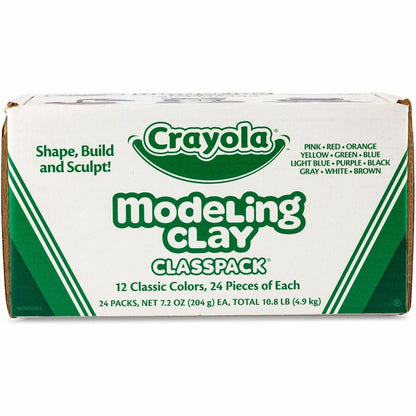 Crayola 12-Color Modeling Clay Classpack - Building Shapes, Sculpture, Art - Recommended For 6 Year - 1 Box