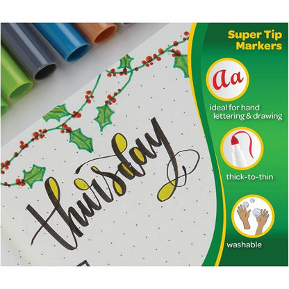 Crayola Super Tips Washable Markers - Washable - 1 Set