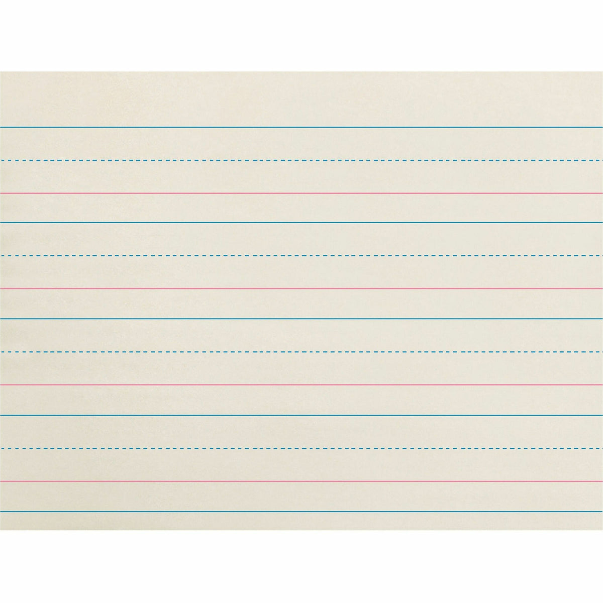 Zaner-Bloser Broken Midline Ruled Paper - Printed - 1.13" Ruled - 30 lb Basis Weight - 8" x 10 1/2" Sheet Size - White P
