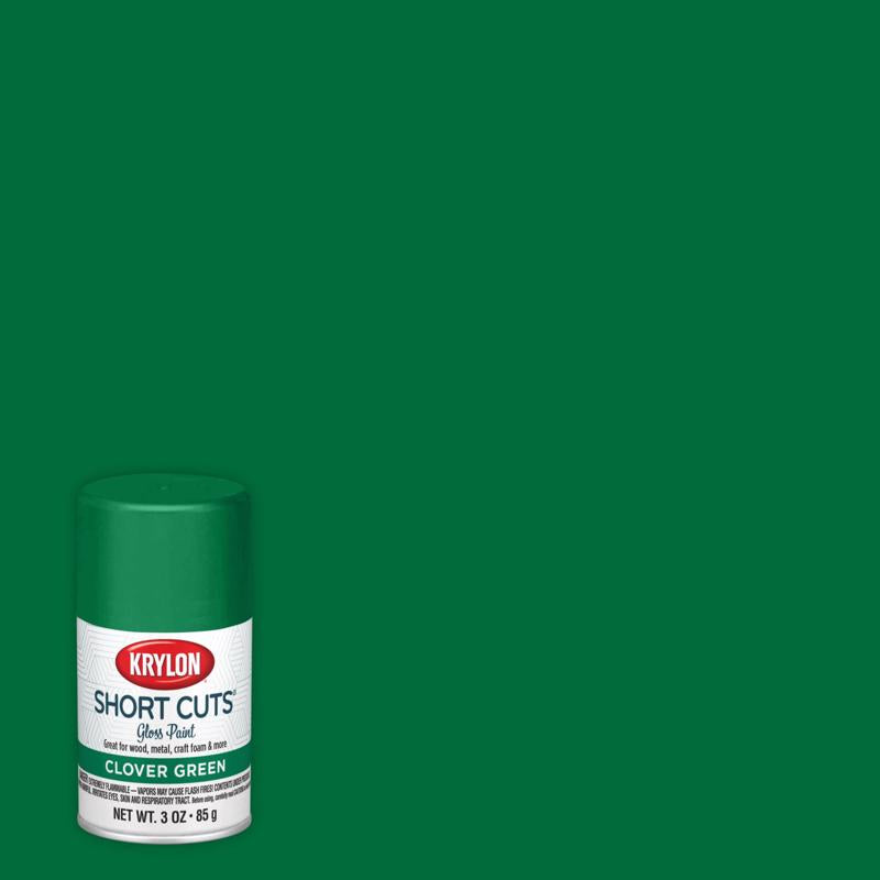 Krylon Short Cuts Gloss Clover Green Craft Spray Paint 3 oz