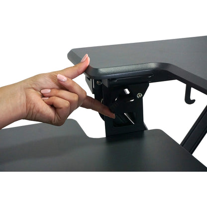Victor Multipurpose Desktop Riser - 20.50" Height - Desktop, Tabletop - Wood, Steel, Laminate - Charcoal Gray, Black - S