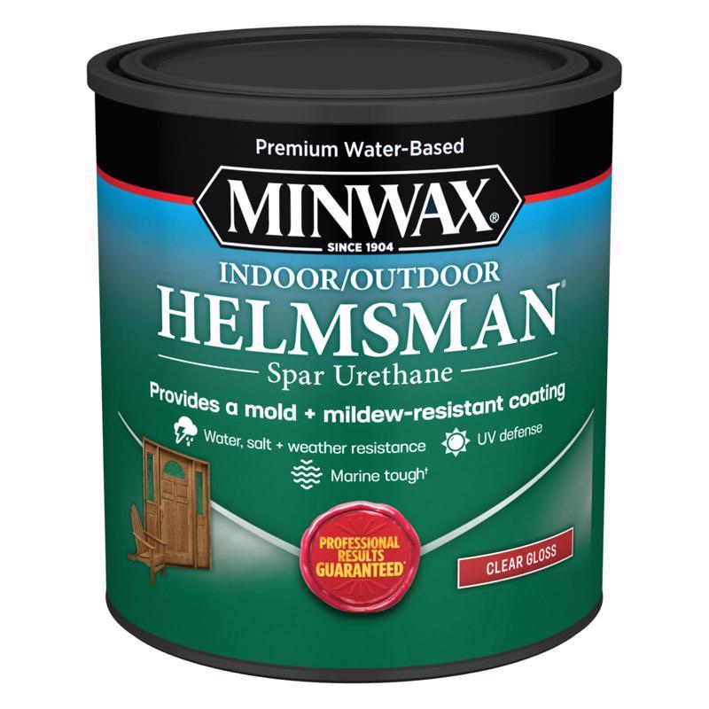 Minwax Helmsman Gloss Clear Water-Based Spar Urethane 1 qt