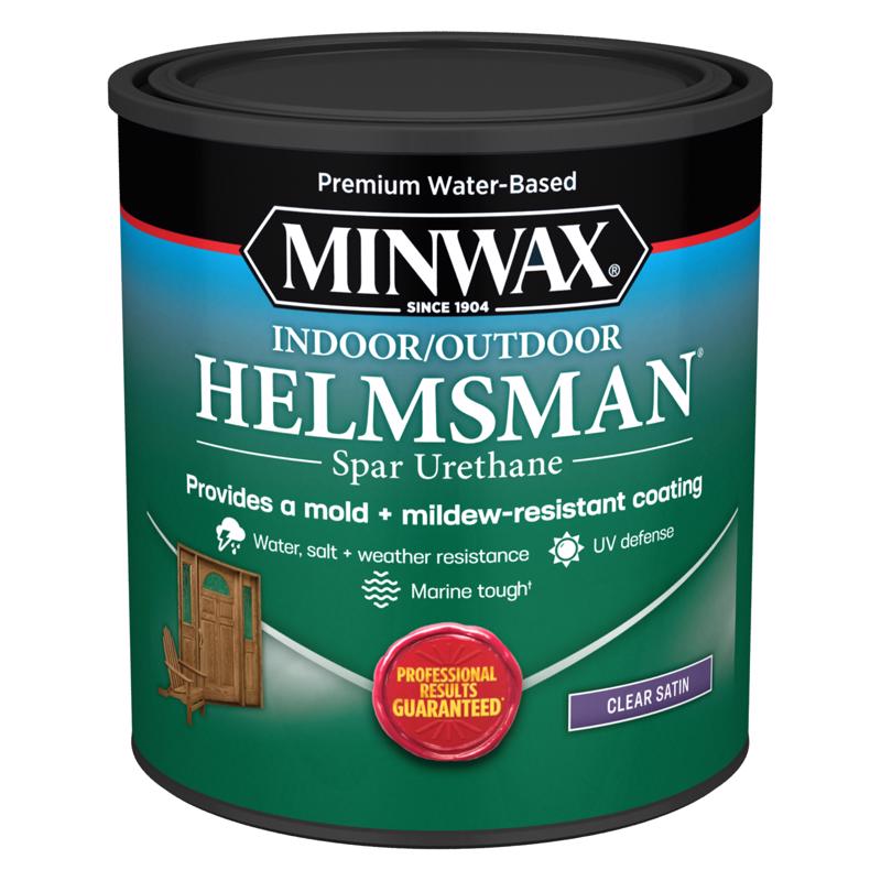 Minwax Helmsman Satin Clear Water-Based Spar Urethane 1 qt