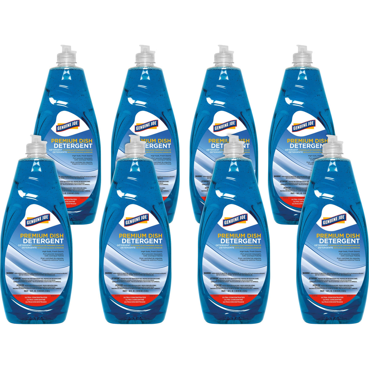 Genuine Joe Premium Dish Detergent - For Dish - Concentrate - 38 fl oz (1.2 quart) - Recommended For: Grease Remover - B