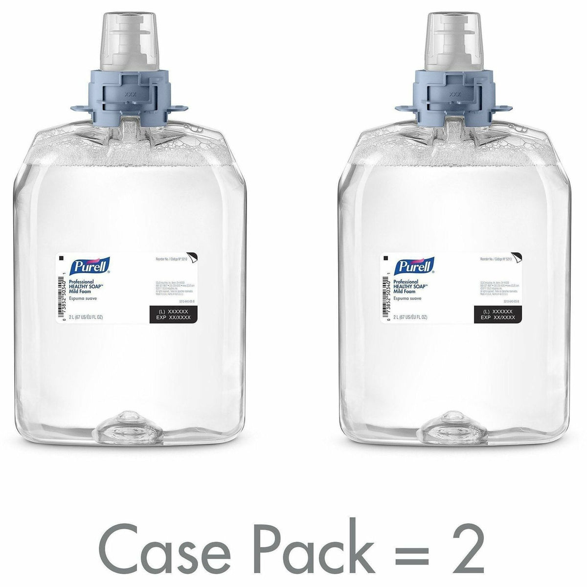 PURELL® FMX-20 HEALTHY SOAP™ Mild Foam Refill - Fragrance-free Scent - 2.11 quart - Dirt Remover, Kill Germs - Hand, Ski