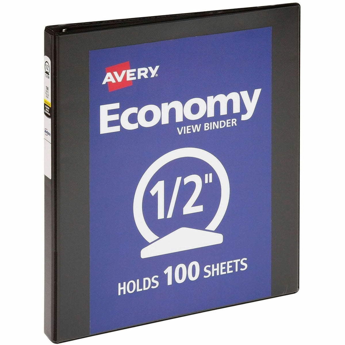 Avery® Economy View Binder - 1/2" Binder Capacity - Letter - 8 1/2" x 11" Sheet Size - 100 Sheet Capacity - 3 Ring - Fas