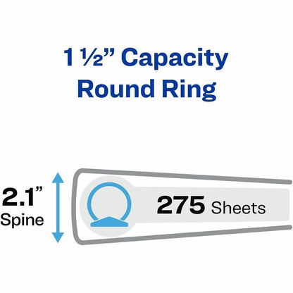 Avery® Economy View Binder - 1 1/2" Binder Capacity - Letter - 8 1/2" x 11" Sheet Size - 275 Sheet Capacity - 3 Ring - 4