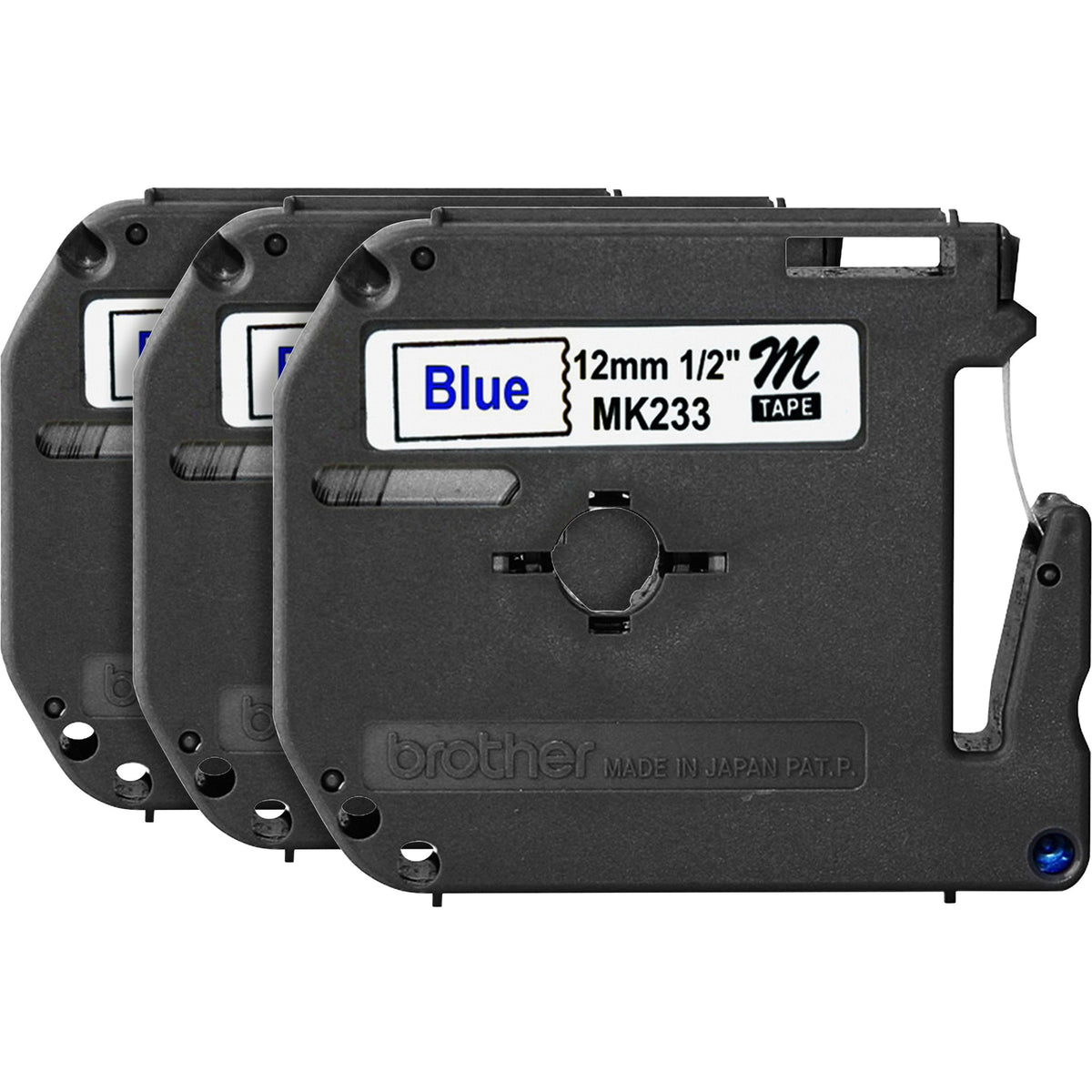 P-touch P-touch Nonlaminated M Series Tape Cartridge - 1/2" Width x 26 1/5" Length - Rectangle - Direct Thermal - White 