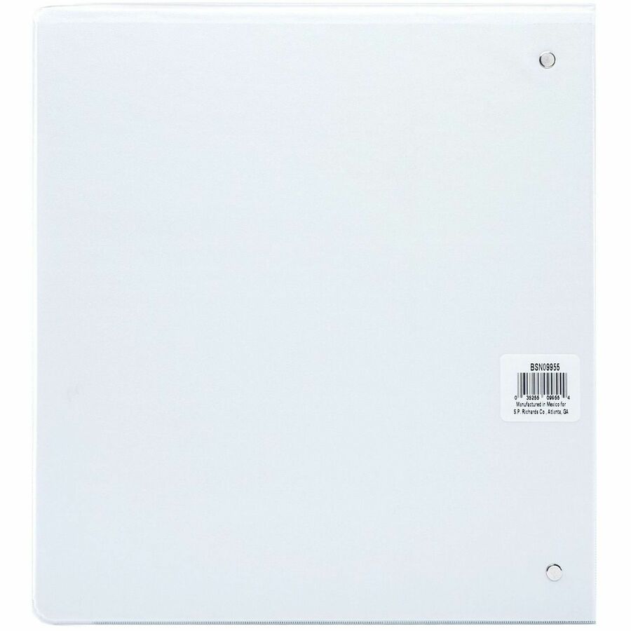 Business Source Round Ring View Binder - 1 1/2" Binder Capacity - Letter - 8 1/2" x 11" Sheet Size - 350 Sheet Capacity 