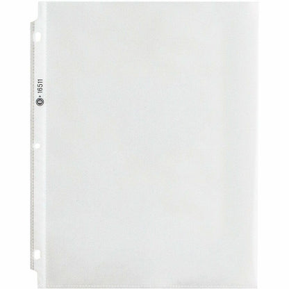 Business Source Sheet Protectors - For Letter 8 1/2" x 11" Sheet - 3 x Holes - Ring Binder - Top Loading - Rectangular -