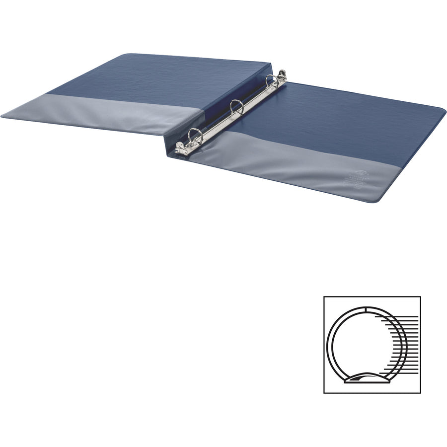 Business Source Basic Round Ring Binders - 1/2" Binder Capacity - Letter - 8 1/2" x 11" Sheet Size - 125 Sheet Capacity 