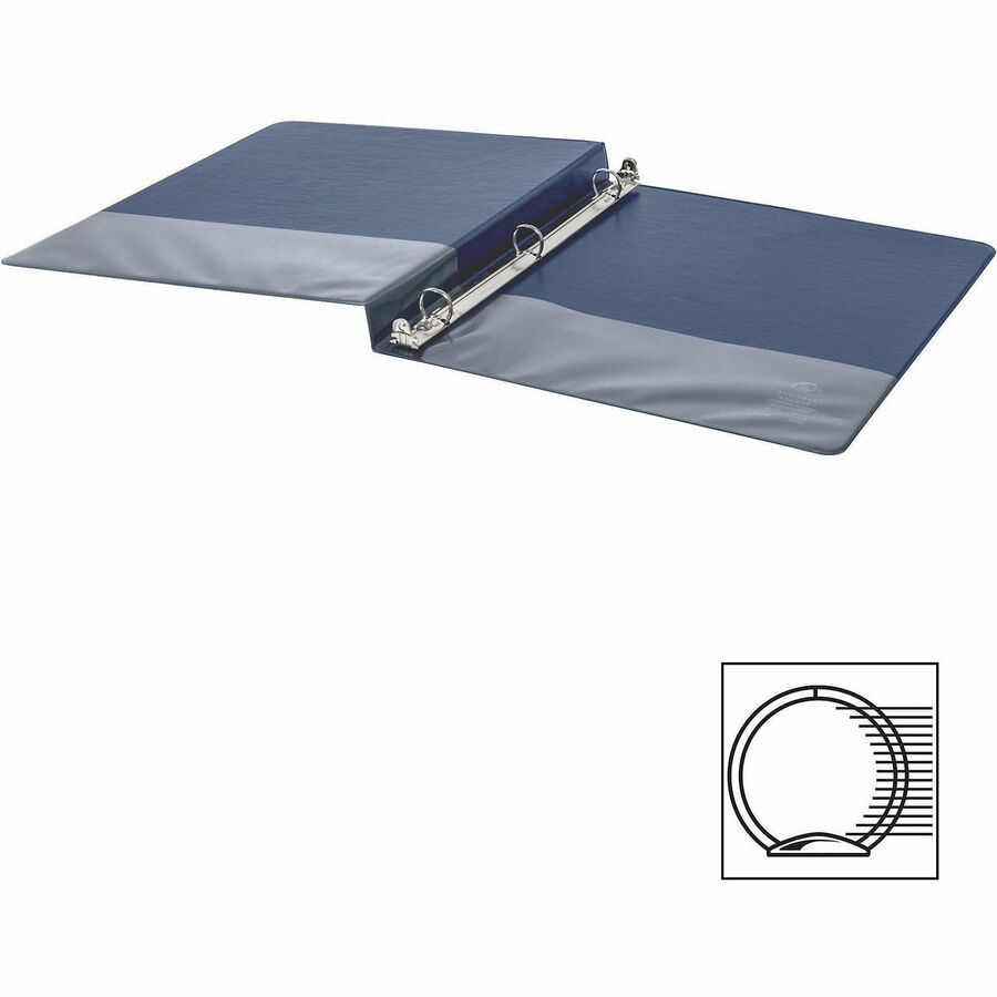 Business Source Basic Round Ring Binders - 1/2" Binder Capacity - Letter - 8 1/2" x 11" Sheet Size - 125 Sheet Capacity 
