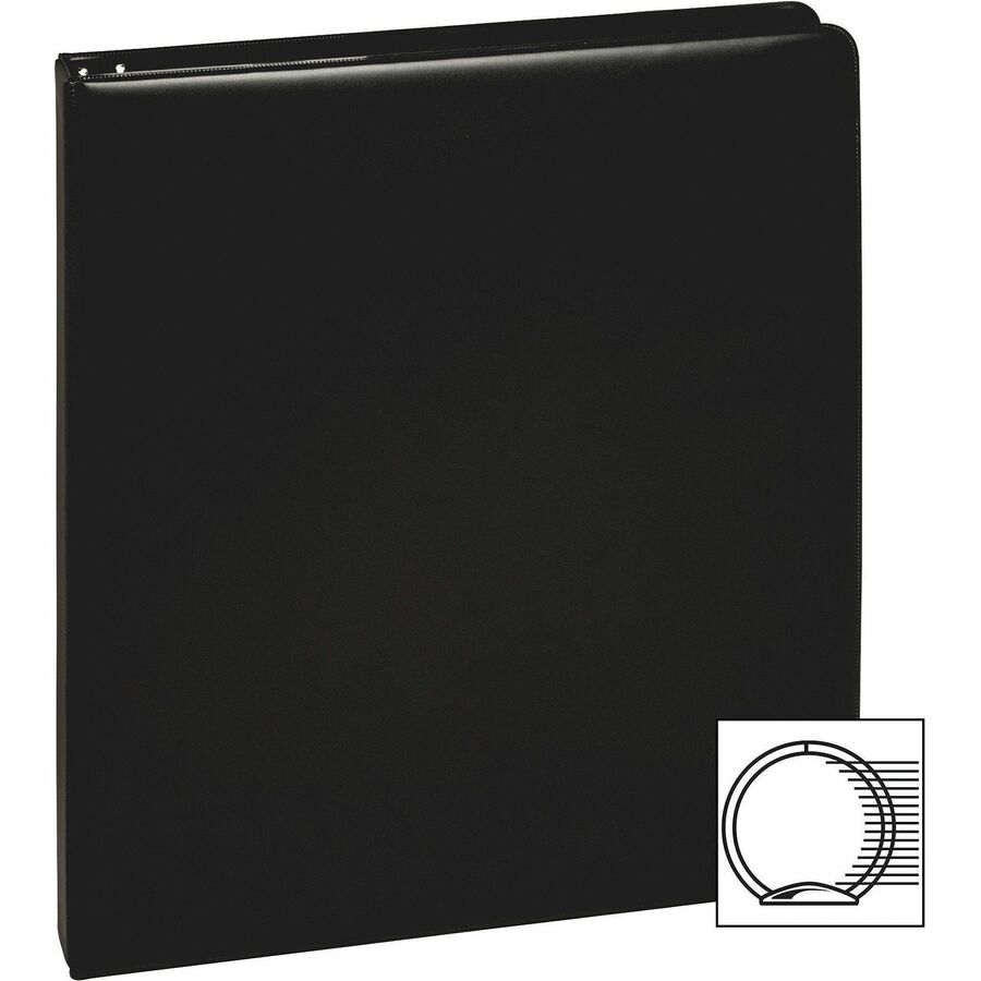 Business Source Basic Round Ring Binders - 1/2" Binder Capacity - Letter - 8 1/2" x 11" Sheet Size - 125 Sheet Capacity 