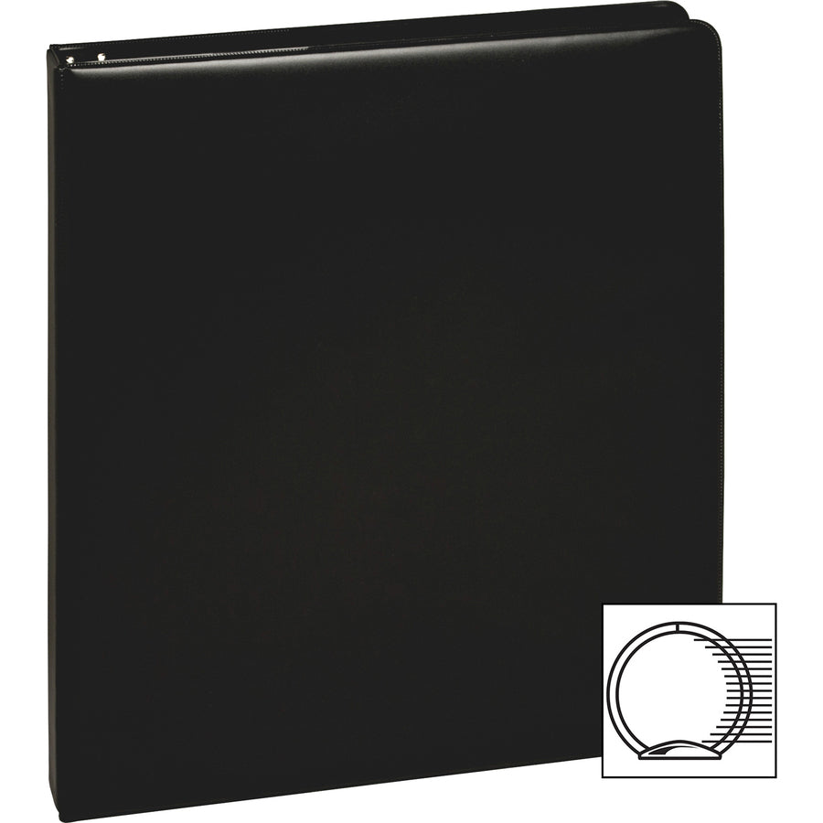 Business Source Basic Round Ring Binders - 1/2" Binder Capacity - Letter - 8 1/2" x 11" Sheet Size - 125 Sheet Capacity 
