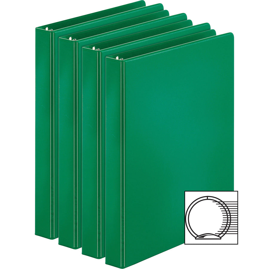 Business Source Basic Round Ring Binders - 1" Binder Capacity - Letter - 8 1/2" x 11" Sheet Size - 225 Sheet Capacity - 