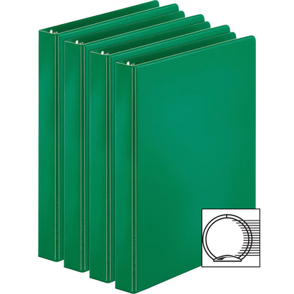 Business Source Basic Round Ring Binders - 1" Binder Capacity - Letter - 8 1/2" x 11" Sheet Size - 225 Sheet Capacity - 