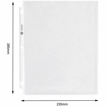 Business Source Sheet Protectors - For Letter 8 1/2" x 11" Sheet - 3 x Holes - Ring Binder - Top Loading - Rectangular -