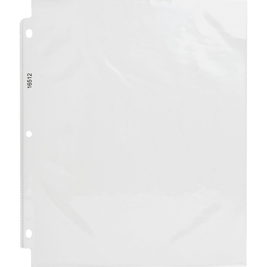 Business Source Poly Sheet Protectors - 11" Height x 9" Width - For Letter 8 1/2" x 11" Sheet - 3 x Holes - Ring Binder 