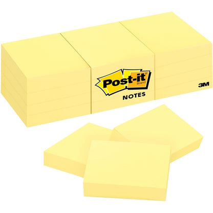 Post-it® Notes Original Notepads - 1 3/8" Flag/Note Width x 1 7/8" Flag/Note Length - Rectangle - 100 Sheets per Pad - U
