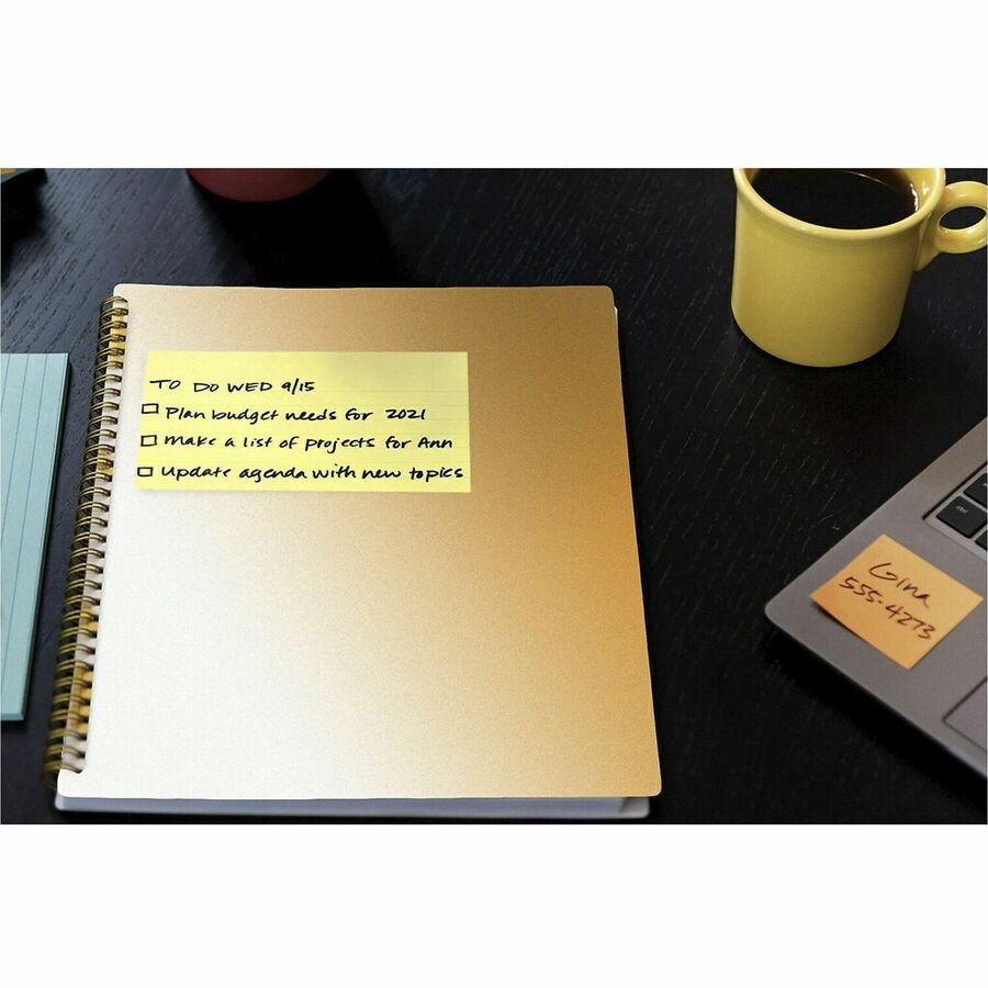 Post-it® Notes Original Notepads - 3" Flag/Note Width x 5" Flag/Note Length - Rectangle - 100 Sheets per Pad - Unruled -