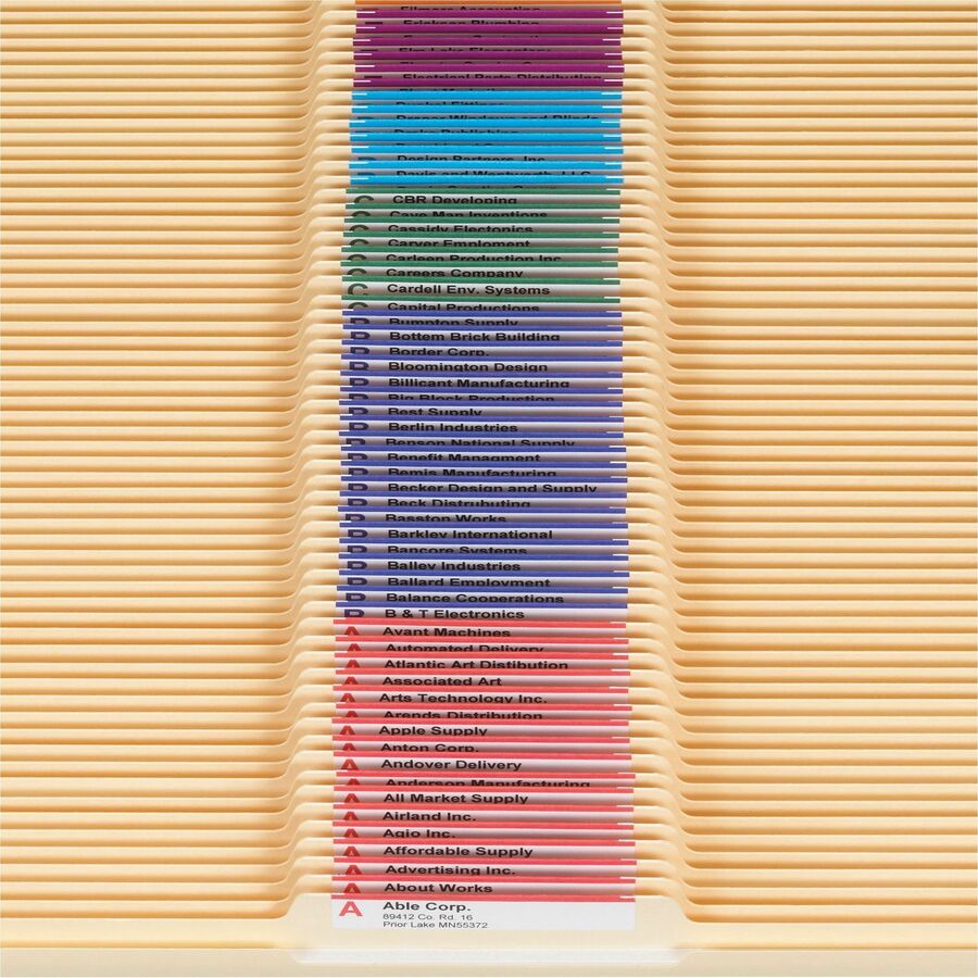 Smead 1/3 Tab Cut Letter Recycled Top Tab File Folder - 8 1/2" x 11" - 3/4" Expansion - Top Tab Location - Center Tab Po