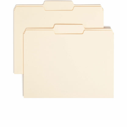 Smead 1/3 Tab Cut Letter Recycled Top Tab File Folder - 8 1/2" x 11" - 3/4" Expansion - Top Tab Location - Center Tab Po