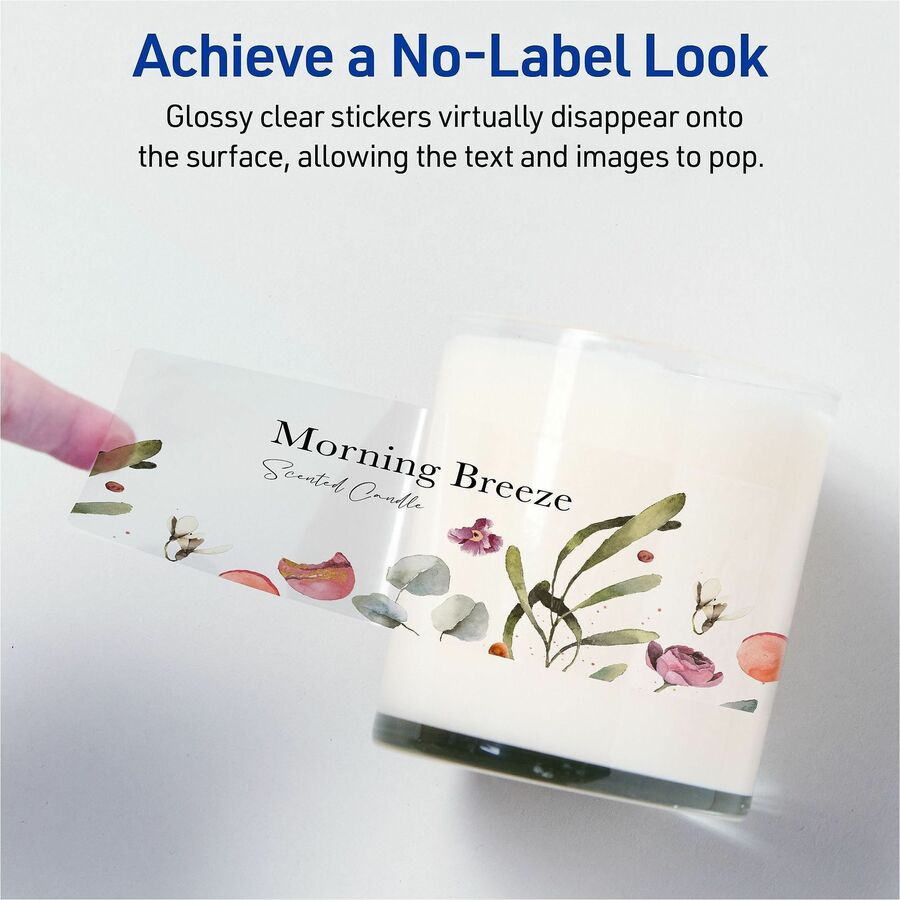 Avery® Permanent Sticker Paper - Letter - 8 1/2" x 11" - Printable, Permanent, Print-to-the-edge, Acid-free, Lignin-free