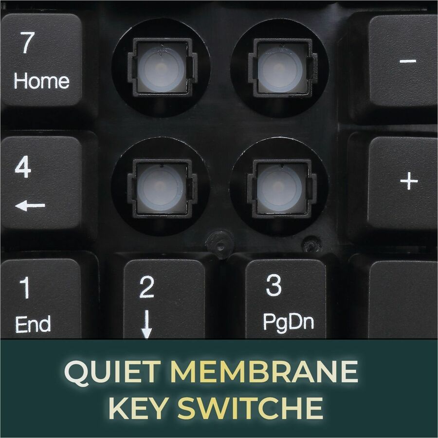 Adesso USB Spill Resistant 18-Key Numeric Keypad - Cable Connectivity - USB Interface - 18 Key(s) - Windows 10, Windows 