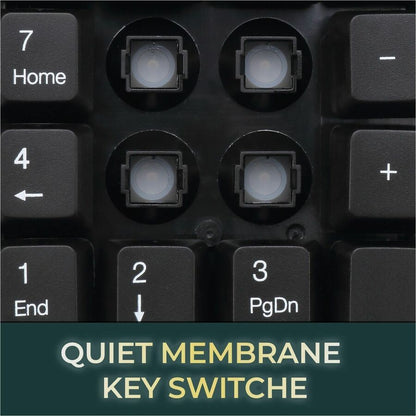 Adesso USB Spill Resistant 18-Key Numeric Keypad - Cable Connectivity - USB Interface - 18 Key(s) - Windows 10, Windows 