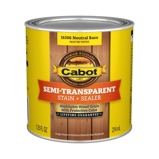 Cabot Semi-Transparent Tintable Stain and Sealer 7.25 oz